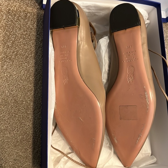 Calf colored AQUAZZURA Christy Flat ALMOST NEW - Picture 2 of 6